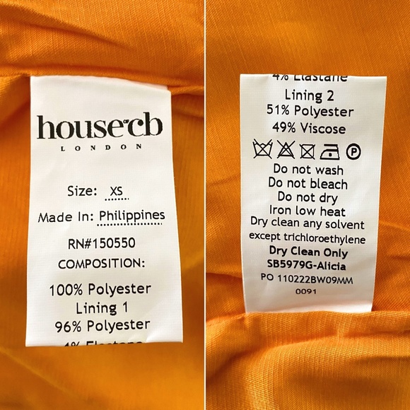 NEW House of CB Alicia Dress Tangerine XS - Picture 17 of 17